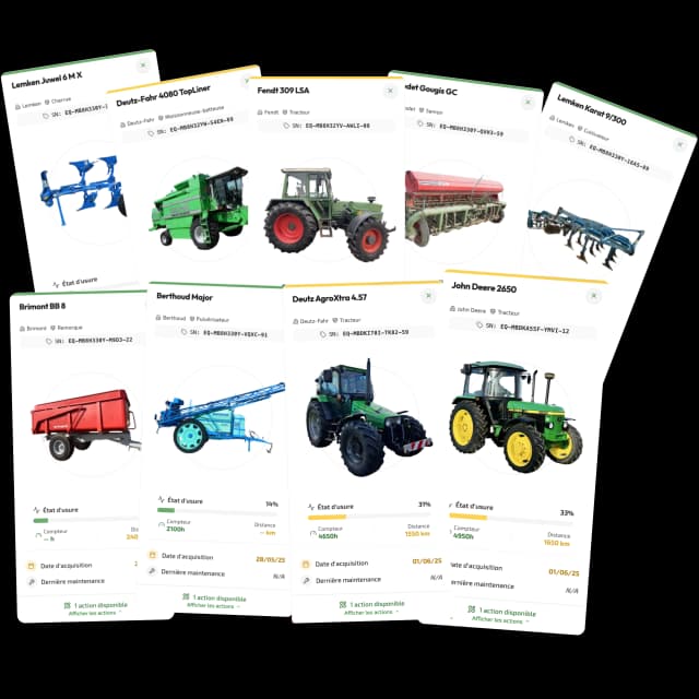 Groupe d'outils agricoles